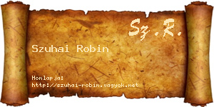 Szuhai Robin névjegykártya